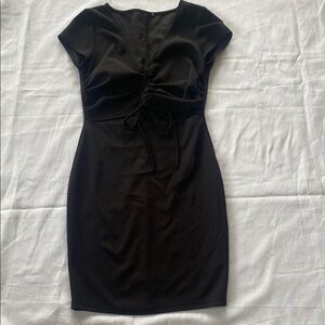 Forever 21 Black Ruched Club Dress